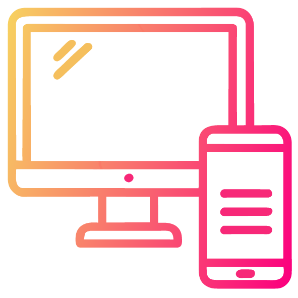 a monitor a tablet and a phone all together